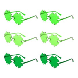 Sikweny Pack of 6 Children's Sunglasses, Frameless Design, Funny Sunglasses, Four Leaf Clover, Funny Glasses, Simple Design for Photo Props for Birthday Parties, Game Awards