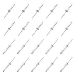 QUARKZMAN 5 mm x 35 mm Blind Rivets x 30 Pieces Aluminium/Steel Rivets for Metal and Plastic and Leather [Silver Tone]