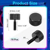 sourcing map M3x10mm Knurled Thumb Screw, 10 Pcs Aluminum Alloy