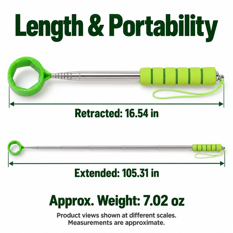 Retractable Golf Ball Picker – Lightweight Stainless Steel Golf Ball