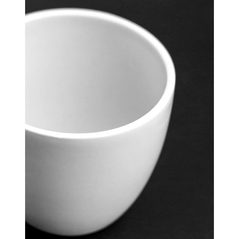 QWORK Lab Porcelain Crucible with Lid, 2 Pack, 50ml Capacity,
