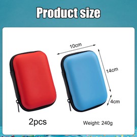 EUYKQNOI Set of 2 playing card box, playing card case, storage box, card game box, playing card case, card box, playing cards, card box, for storing cards, headphones and data cables, multicoloured