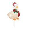 Duck with Scarf Decor Lights Flat Garden Sculpture Ornaments for