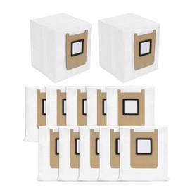 DR DAPPER 12 Pack Replacement Dust Bags Compatible with eufy Omni E25/E28 Robot Vacuum，Large Dust Bags Replacement Accessories