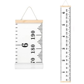 VUCDXOP Baby Height Chart Portable Rollable Canvas and Wood Height Chart Height Chart Removable Height and Growth Chart for Children's Brick Decoration