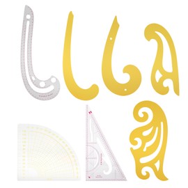 7pcs Sewing Rulers Kit French Curve Drafting Drawing Template Straight Arc Shape for Costume Apparel Design