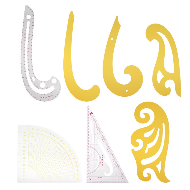 7pcs Sewing Rulers Kit French Curve Drafting Drawing Template Straight