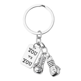 Boxing Glove Keychain Fitness Keychain for Men Women Boxing Gifts for Boxer Lovers Fans IBest Friends Boyfriend Coworker Fitness Gift