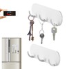 2-Pack Magnetic Key Holder with 3 Hooks for Refrigerator, Kitchen,