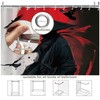 Black Red Samurai Shower Curtain 60Wx71L, Japanese Man Shower Curtains