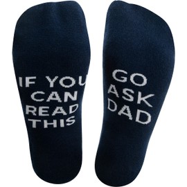 Pavilion Gift Company If You Can Read This Go Ask Dad-Funny Mom Women's Crew Cut Socks, Black, One Size
