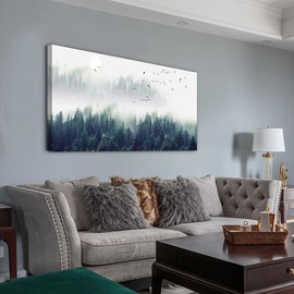 Lapremoly Wall Decorations For Living Room Large Canvas Framed Wall Art For Bedroom Modern Office Mountain Forest Trees Landscape Canvas Art Wall Paintings Ready To Hang Home Decor 20" x 40"inch