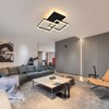 Garwarm Modern LED Ceiling Light, Dimmable 3 Heads Squares Ceiling