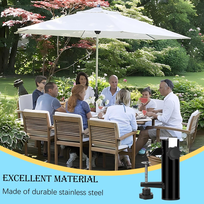 xlwen Terrace Umbrella Clip 1 Piece Balcony Umbrella Clamp, Patio