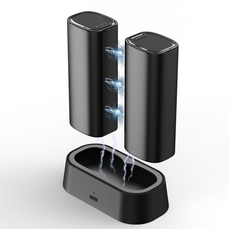 【2024新型磁気分離式設計 充電台付き 10000mAh】 充電式カイロ 電気カイロ 電子カイロ 2個セット 360°全面3秒急速発熱 4階段温度調節 ハンドウォーマー