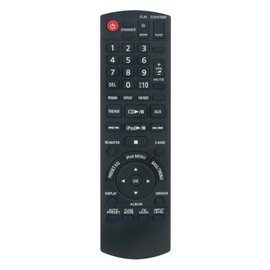 VINABTY New N2QAYB000394 Audio System Remote Control Replacement fit for PANASONIC Compact Stereo System SC-HC3 SC-HC3EB-S SCHC3 N2QAYB000394 Remote Controller