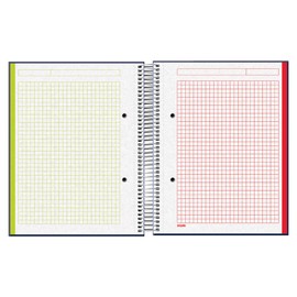 DOHE - A5 Notebook Squared Spiral Bound 100 Sheets 90gsm Squared 5mm Squared Hardback Yale University Navy School Supplies - Blue