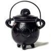 Cauldron Cast Iron Witchcraft Cauldron Incense Bowl Crescent Moon Sun
