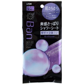 Ban Refreshing Shower Sheet, Sparkling Floral Scent, 36 Pieces