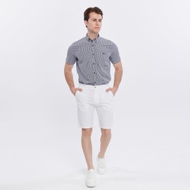 Xact Men's Premium Tailored Stretch Chino Shorts (White) 38