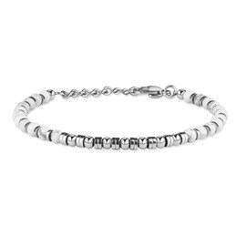 GAVU Men's Stainless Steel Bracelet with Stone Beads, Stone, No gemstone