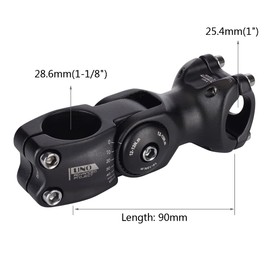 BESNIN Bike Stem Adjustable mtb Stem 0-60 Degree Handlebar Stem 25.4mm Mountain Bike Stem 90mm Road Bike Stem for Cycling(Aluminum Alloy)