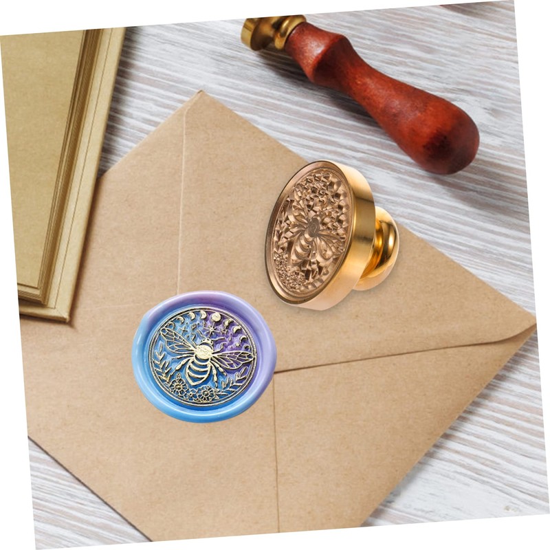 OSALADI Bee Pattern Wax Seal Stamp Head Sealing Stamp for