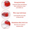 2Pcs Red Mini Love Heart Lock,Red Heart Padlock, Mini Code