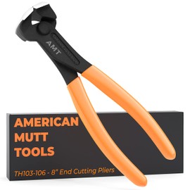 AMERICAN MUTT TOOLS 8 Inch End Cutting Pliers, End Cutting Nippers – Heavy Duty End Nipper Pliers and Nail Puller Pliers | Nail Pulling Tool, End Nips, Fret Nippers, End Cutter Pliers, Nippers Tool