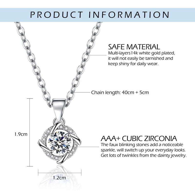 CERSLIMO Silver Jewellery Set for Women Girls Ladies - 14k