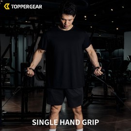 TOPPERGEAR Tricep Ramp Single Hand Grip with Ergo Grip for Easy Grip Cable Training (Hand Grip)