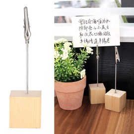 10pcs Note Clamp, Wooden Base Alligator Clip Holder, Photo, Number Table Cards, Memo Holder, with, for Wedding Gifts, Offices, Home Decorations