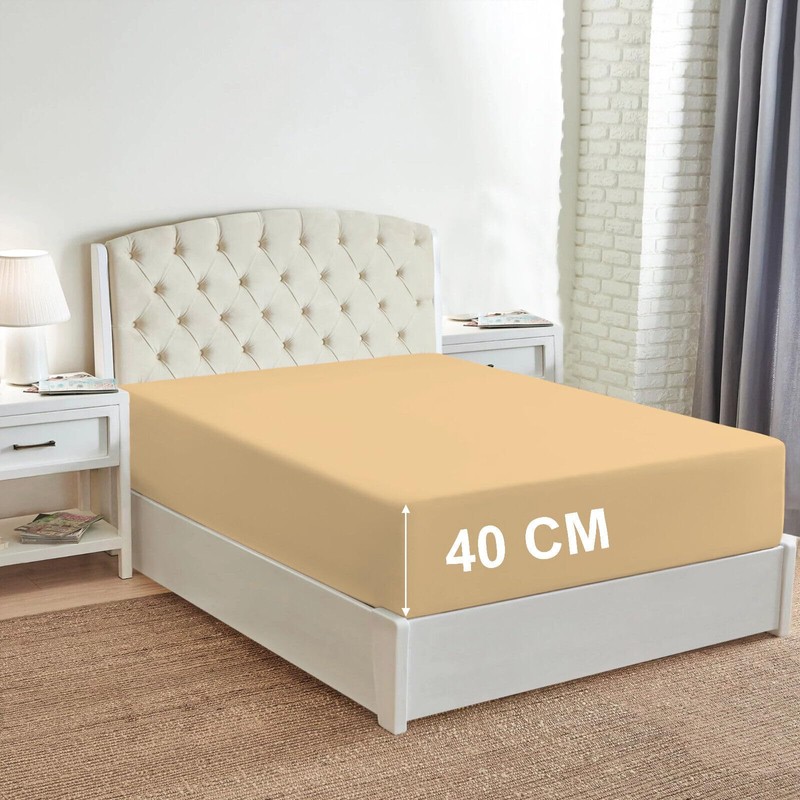 British Home Bedding 100% Egyptian Cotton Fitted Sheet Extra Deep