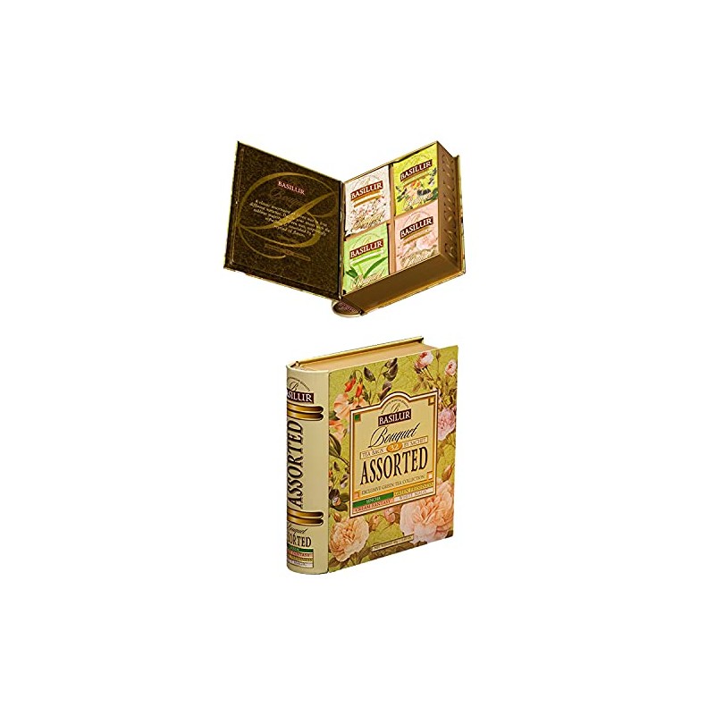 Basilur Tea Book Bouquet Collection Tea Set 4 Types of