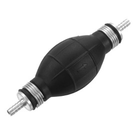 uxcell 6mm (1/4") Rubber Fuel Primer Pump, Fuel Transfer Vacuum Hand Siphon Bulb, One Way Fuel Primer for Gasoline Petrol Marine Diesel Boat Marine Boat, Silver