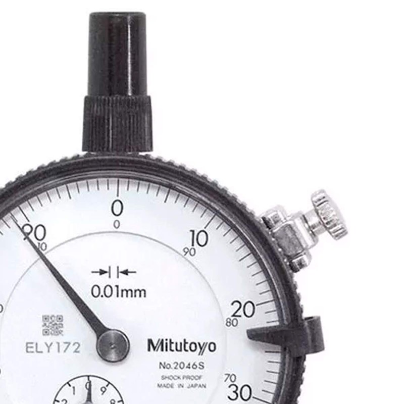 Mitutoyo 2046S, 0.01mm X 10mm Dial Indicator, 0-100, Lug Back,