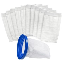 Pool Vacuum Cleaner Reusable Filter Bag with 10-Pack Ultrafine Mesh Filter Bags for Pool Blaster Water Tech Max & Catfish Ultra Pool Vacuum Sand & Silt Cleaner Filter