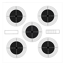 ADCHOP Targets 14 x 14 cm Pack of 100 in a Box of 6 g for White Shooting: Airsoft, Compressed Air, Ballinball. Standards for Practice and Competition.