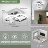 EIDISUNY LED Ceiling Light Modern Ceiling Lamp Silver Square Simple