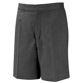 School Uniform Flat Front Classic Shorts Grey 36"