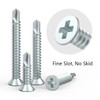 100pcs 4.2 * 50mm Cross Countersunk Drill Tail Self Drilling