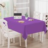 FALIZIFU 2 Pack Purple Plastic Tablecloth Disposable Table Covers Rectangle