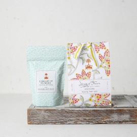 Library of Flowers Honeycomb Salts, 7 oz., Sugared Fig, Ambrosia Honey, Royal Bee Blossom, Bathtub Accessories, Bath Salts for Women, Bath Products, Scented Luxury Bath Salts