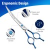 Fenice Peak Grooming Scissors for Dogs 7 inch Curved Pet