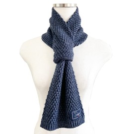 [TERAICHI] Compaq Muff™ Strawberry Tack Pattern, Made in Japan Made in Japan Scarf, Neck Warmer, Short Scarf, Petite Scarf, Insertion Muffler, Sengo Compact Scarf, Packable, purple, (indigo)