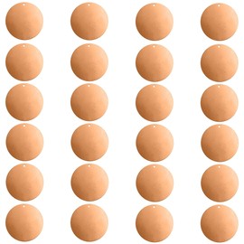 ImpressArt - Premium Metal Stamping Blanks for Metal Stamping and Jewelry Making (24 Pack) (1" Circle w/Hole, Copper)
