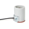 B&P Lamp® Edison Size Porcelain Socket with Side Outlet and