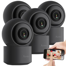 7links Set of 4 2K Pan-Tilt WiFi Security Cameras with Patrol Function