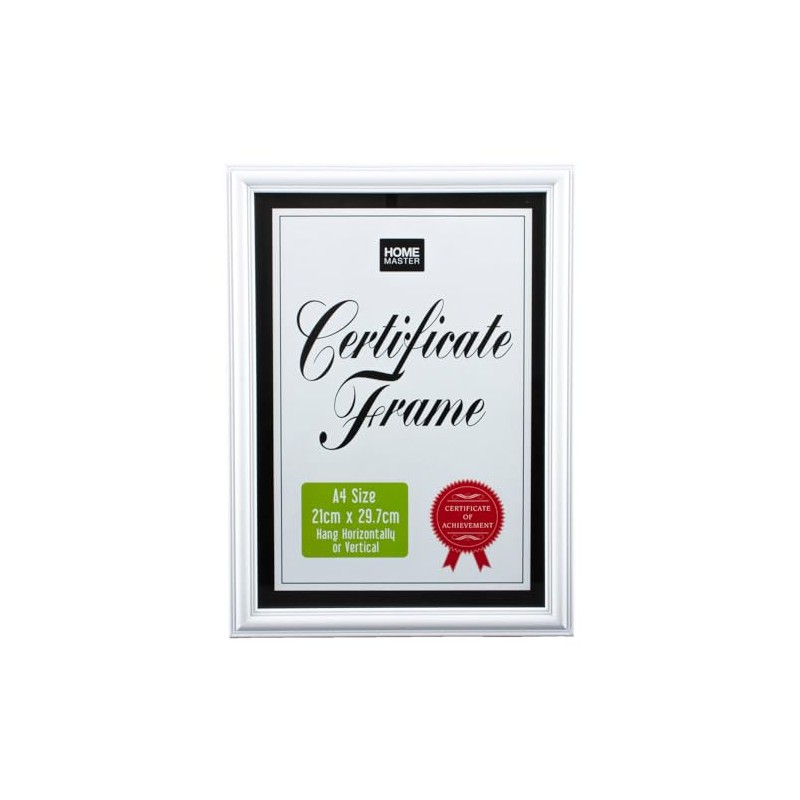 Home Master A4 Certificate Frame, White