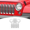 PDKLIN for Jeep JK Front Grille Inserts & Headlight Cover